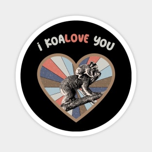 I koalove you - a retro vintage design Magnet